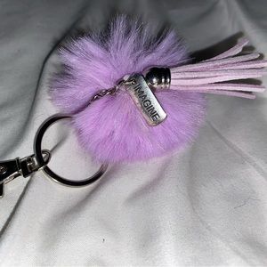 handmade purple imagine keychain